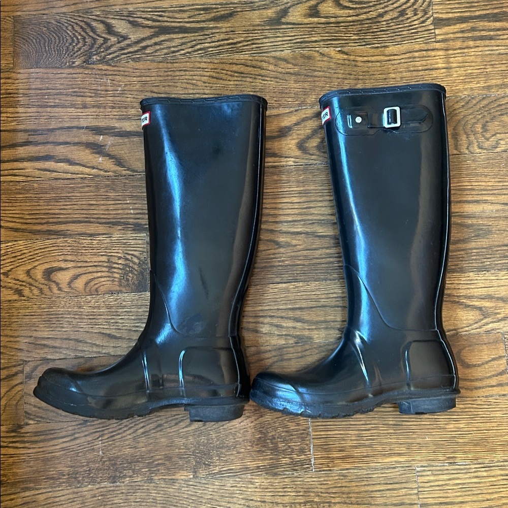 Hunter Women’s Original Tall Rain Boots Black - Picture 8 of 9